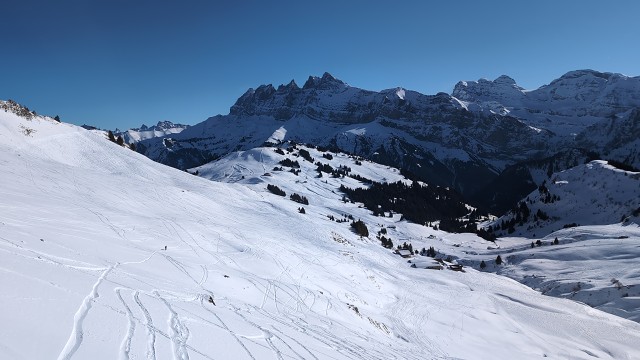 07 La chaîne des Dents Blanches vues depuis les Planachaux, en Suisse